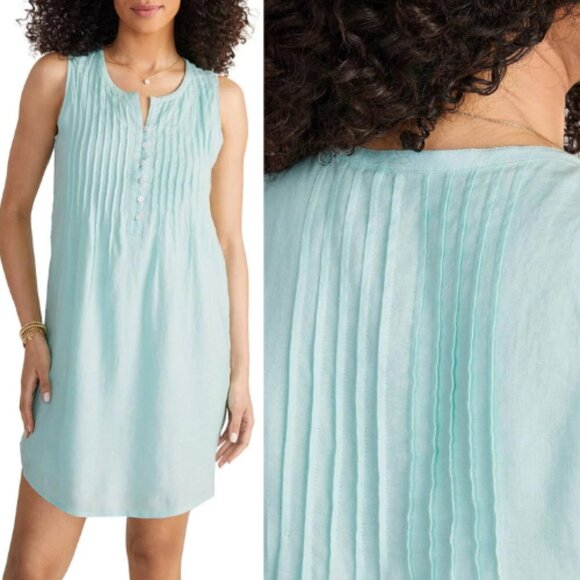 New! Vineyard Vines Linen Pintuck Shift Dress nwt 30935 - Picture 3 of 11